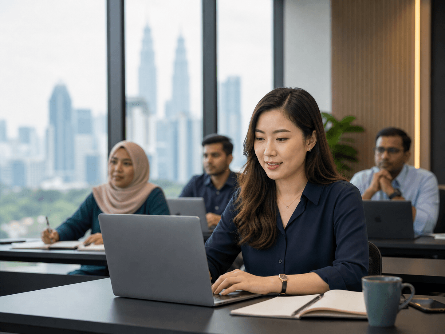 A Malaysian professional developing practical AI skills in a live Academy session